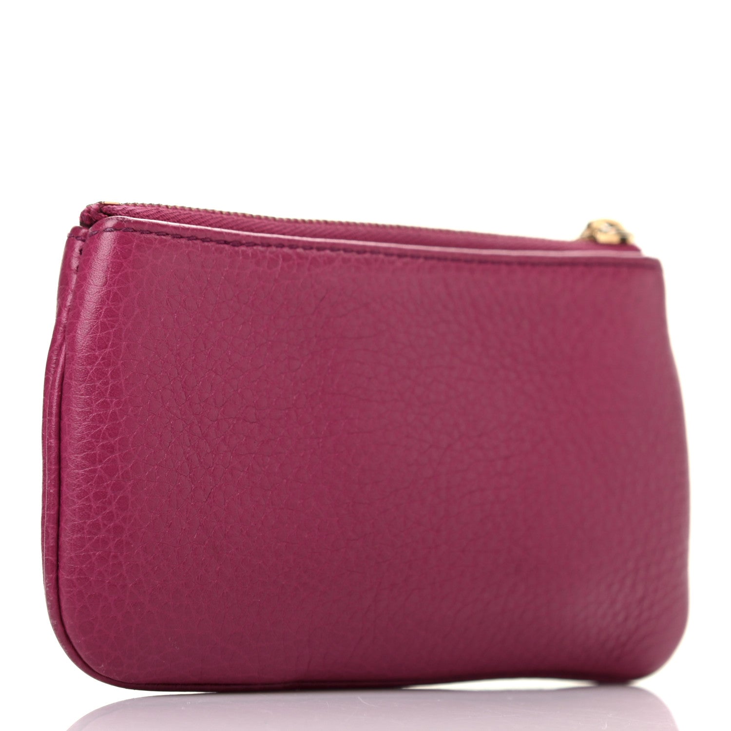 Gucci Pebbled Calfskin Soho Key Case Bright Bougainvillea 2 of 5