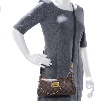 Louis Vuitton Damier Ebene Eva Clutch 2 of 7