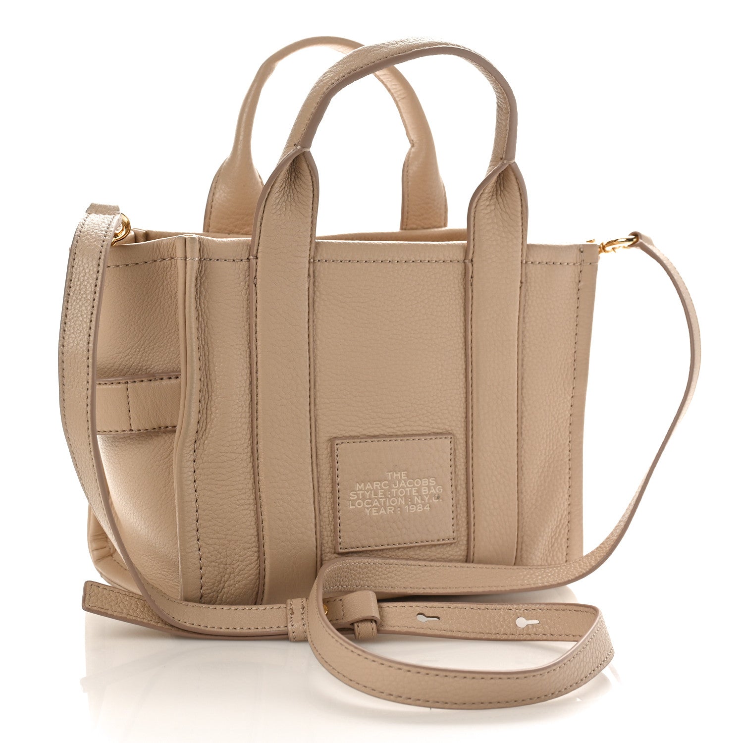 Marc Jacobs Grained Calfskin Small The Tote Camel 3 of 8