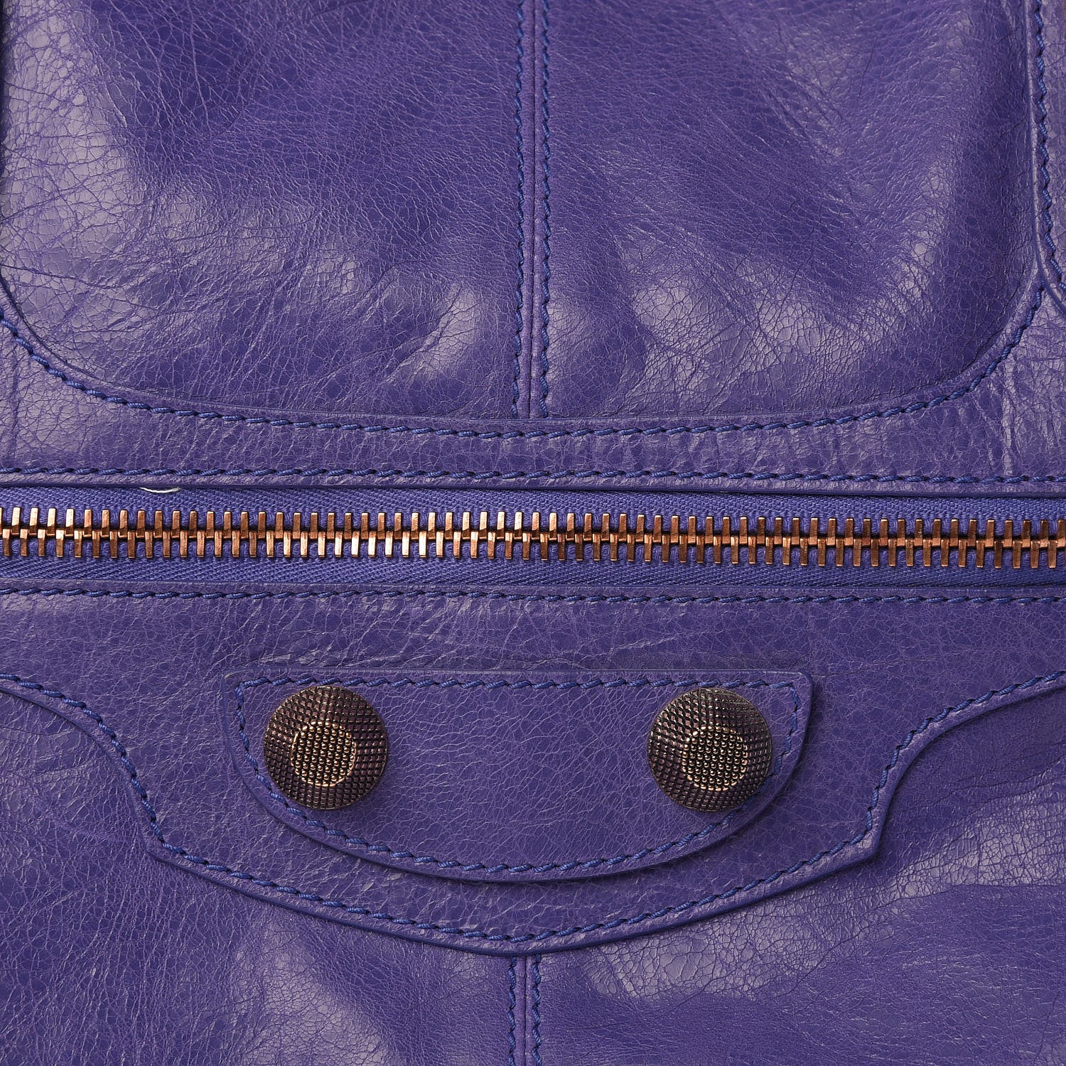 Balenciaga Agneau Giant 21 Rose Gold Hardware Weekender Bleu Lavande 8 of 14