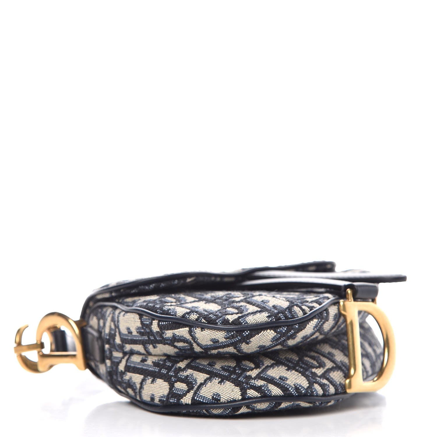Christian Dior Oblique Mini Saddle Bag Blue 4 of 8