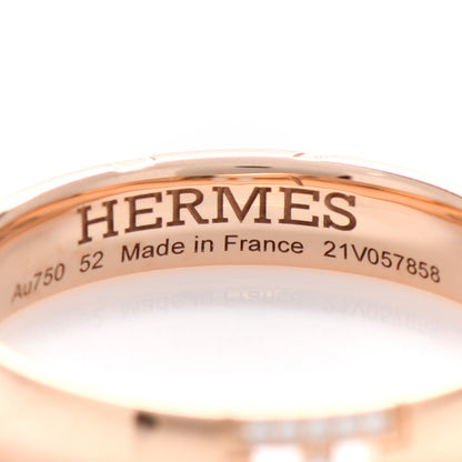 Hermes 18K Rose Gold Diamond Ever Herakles Wedding Band Ring 52 6 4 of 6