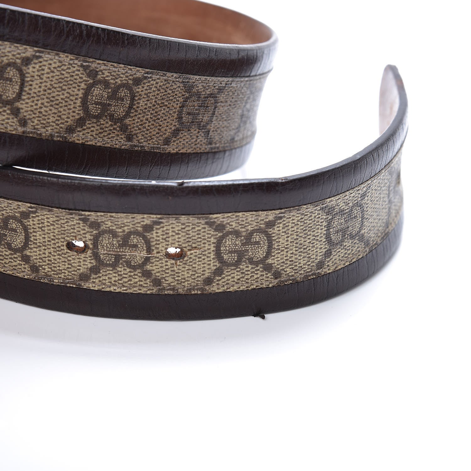 Gucci GG Supreme Monogram Niagara Lux Calfskin Interlocking G 40mm Belt 95 38 Beige Ebony Cocoa 18 of 20