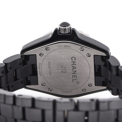 Chanel Stainless Steel Ceramic 33mm J12 Quartz Watch Black 4 of 5
