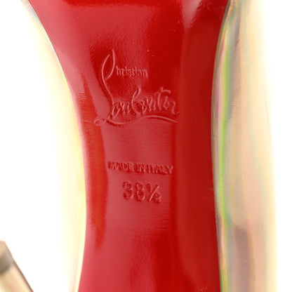 Christian Louboutin Metallic Patent Psychic Hot Chick 100 Pumps 38.5 Platine 6 of 10