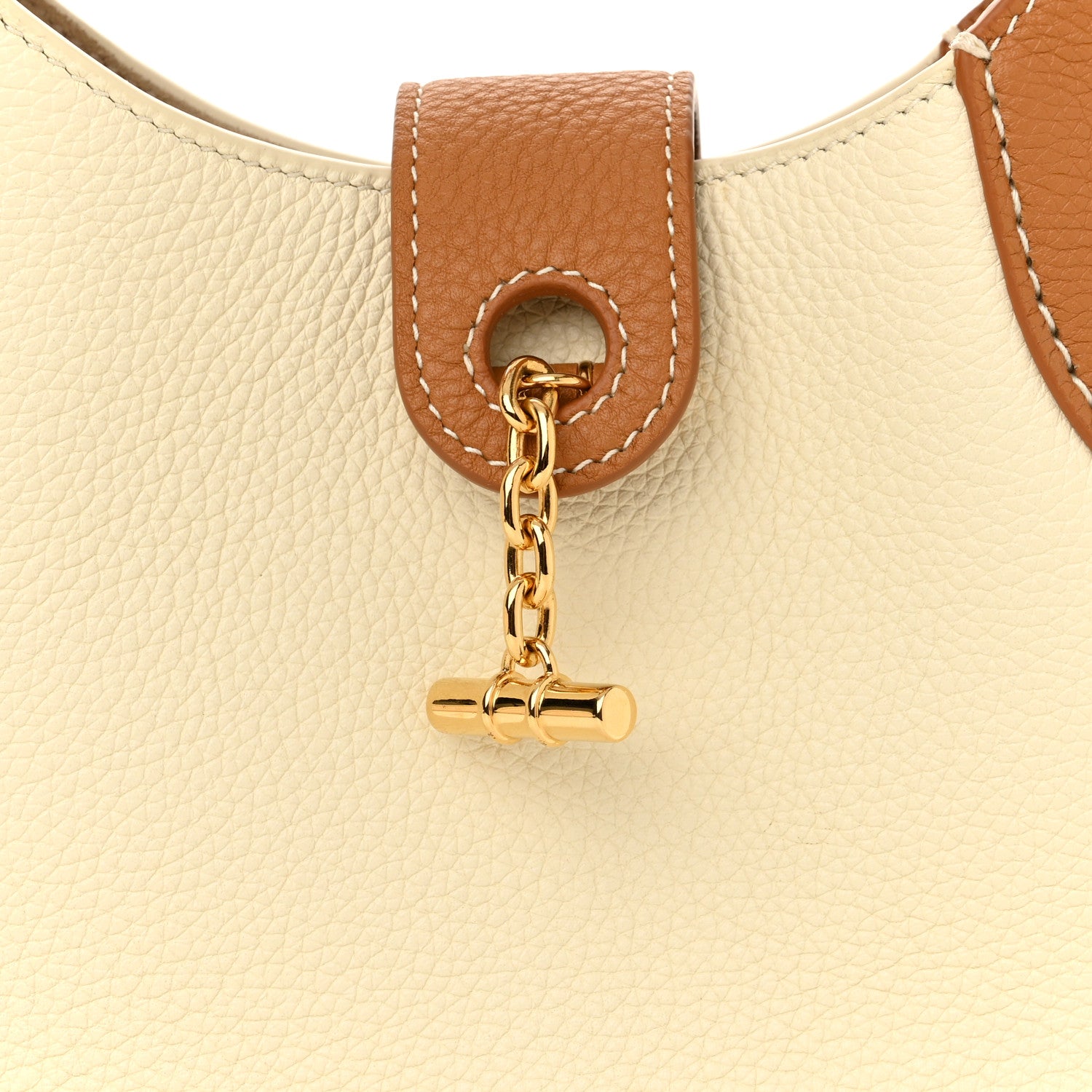 Loro Piana Grained Calfskin Mini Bobbin Wheat 7 of 9