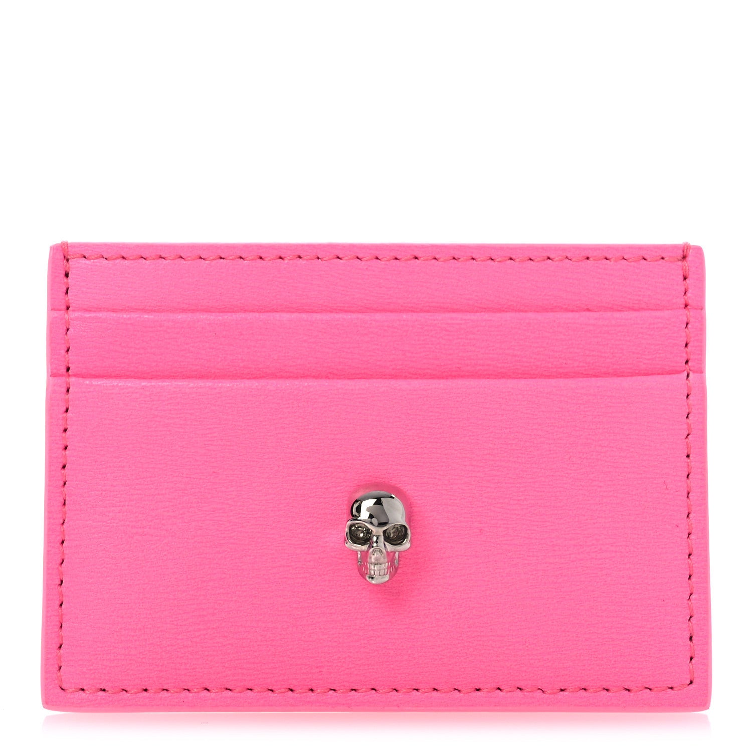 Alexander McQueen Calfskin Skull Card Holder Pink 1 of 8