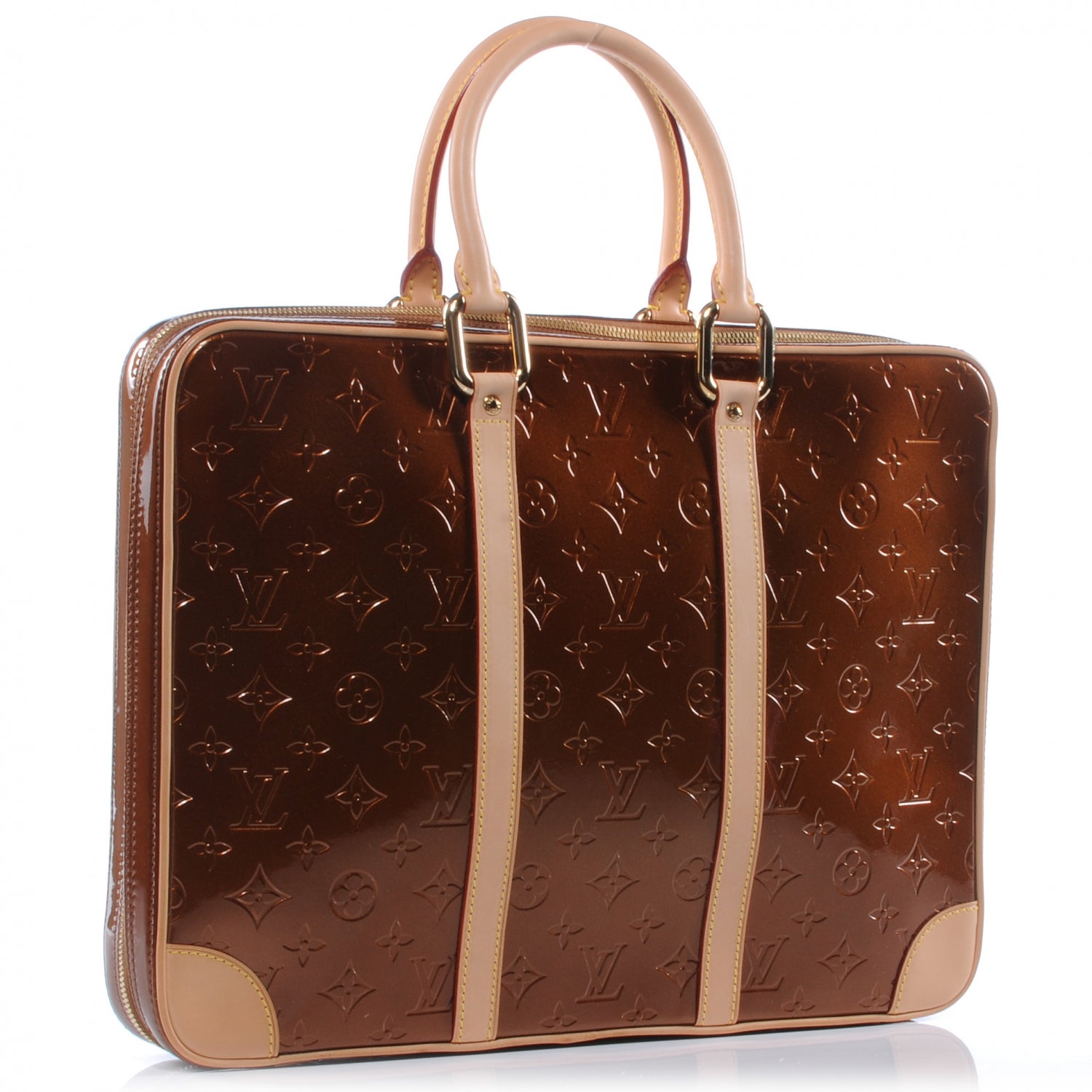 Louis Vuitton Vernis Vandam Briefcase Bronze 3 of 7