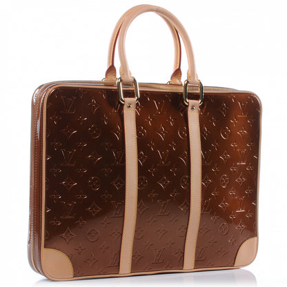 Louis Vuitton Vernis Vandam Briefcase Bronze 3 of 7