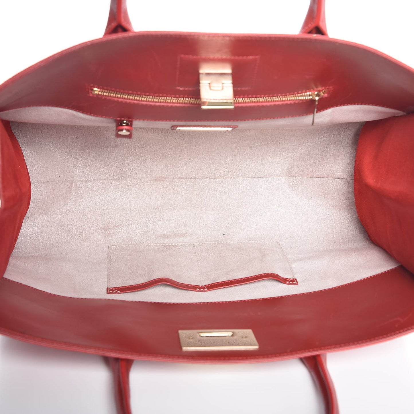 Suede Riley Tote Red