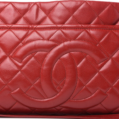 Chanel Caviar Quilted Timeless CC Soft Tote Red 10 of 10