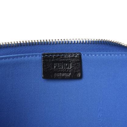 Fendi Vitello Elite Crystal Eye Monster Zip Around Pouch Royal Blue Papavero Multicolor 6 of 8