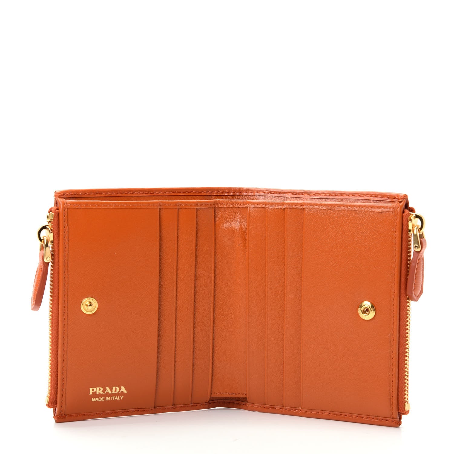 Prada Vitello Move Wallet Papaya 5 of 7
