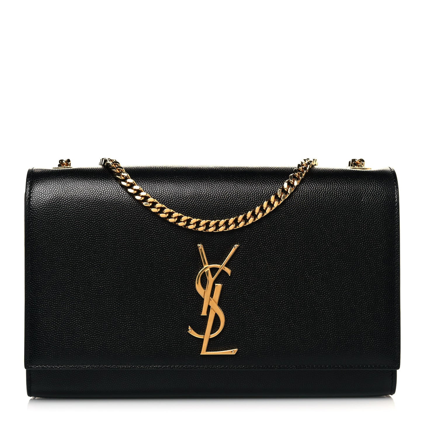 Grain De Poudre Medium Classic Monogram Kate Satchel Black