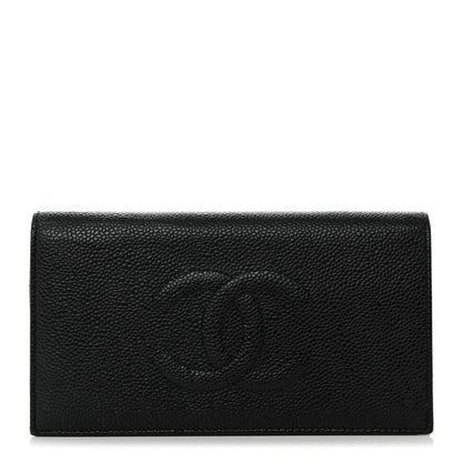 Chanel Caviar Timeless CC Yen Wallet Black 1 of 9