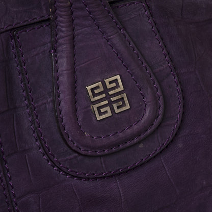 Givenchy Nubuck Crocodile Embossed Medium Nightingale Purple 8 of 9
