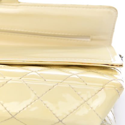 Chanel Patent Quilted Medium Double Flap Ivory 18 of 26