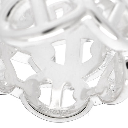 Hermes Sterling Silver GM Chaine d'Ancre Enchainee Band Ring 52 6 5 of 6