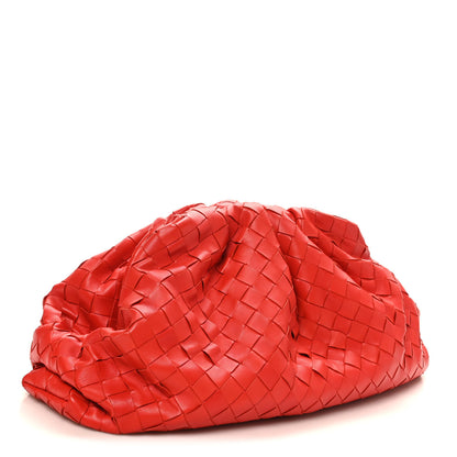 Bottega Veneta Nappa Maxi Intrecciato The Pouch Oversized Clutch Bright Red 3 of 10