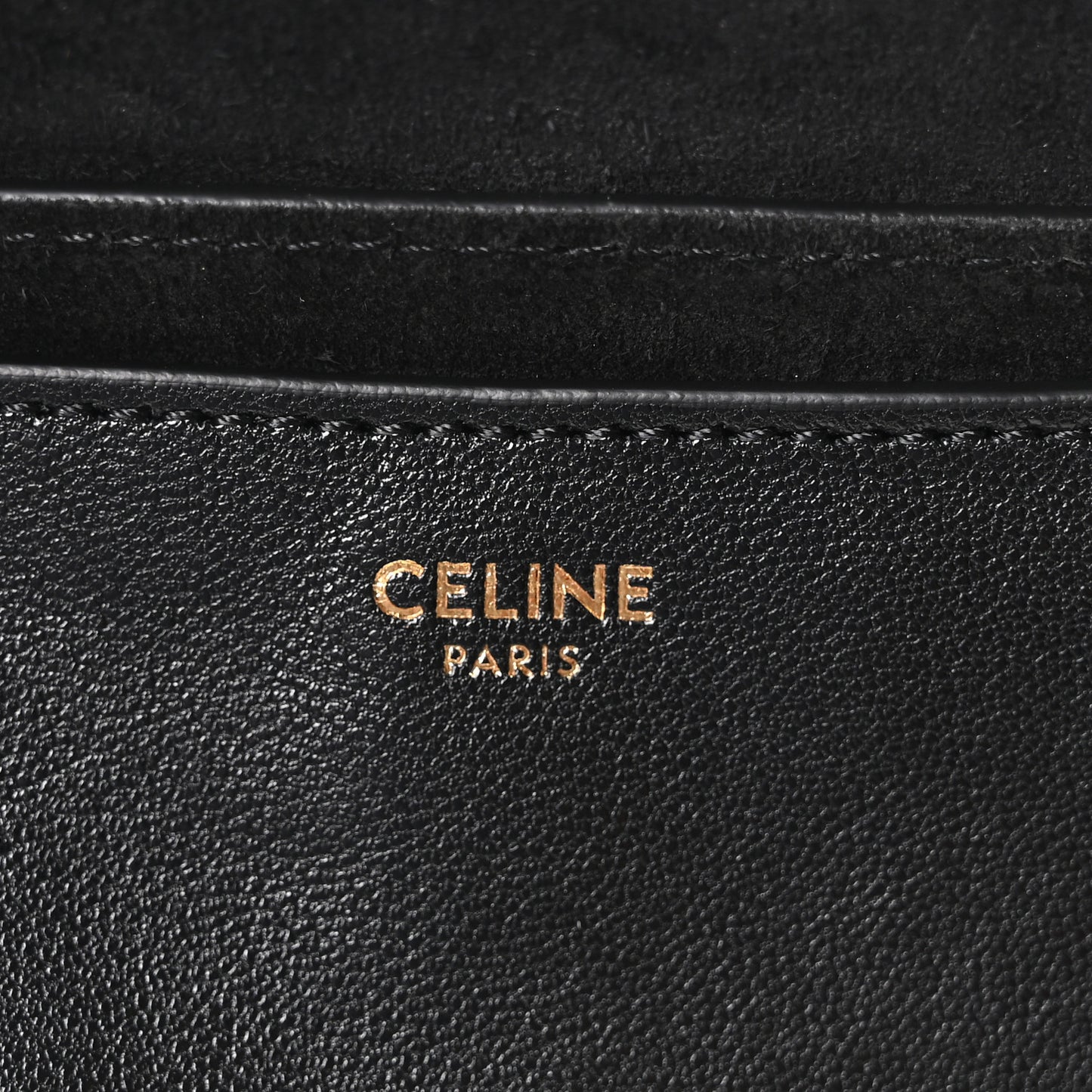 Shiny Lambskin Soft Triomphe Half Moon Bag Black