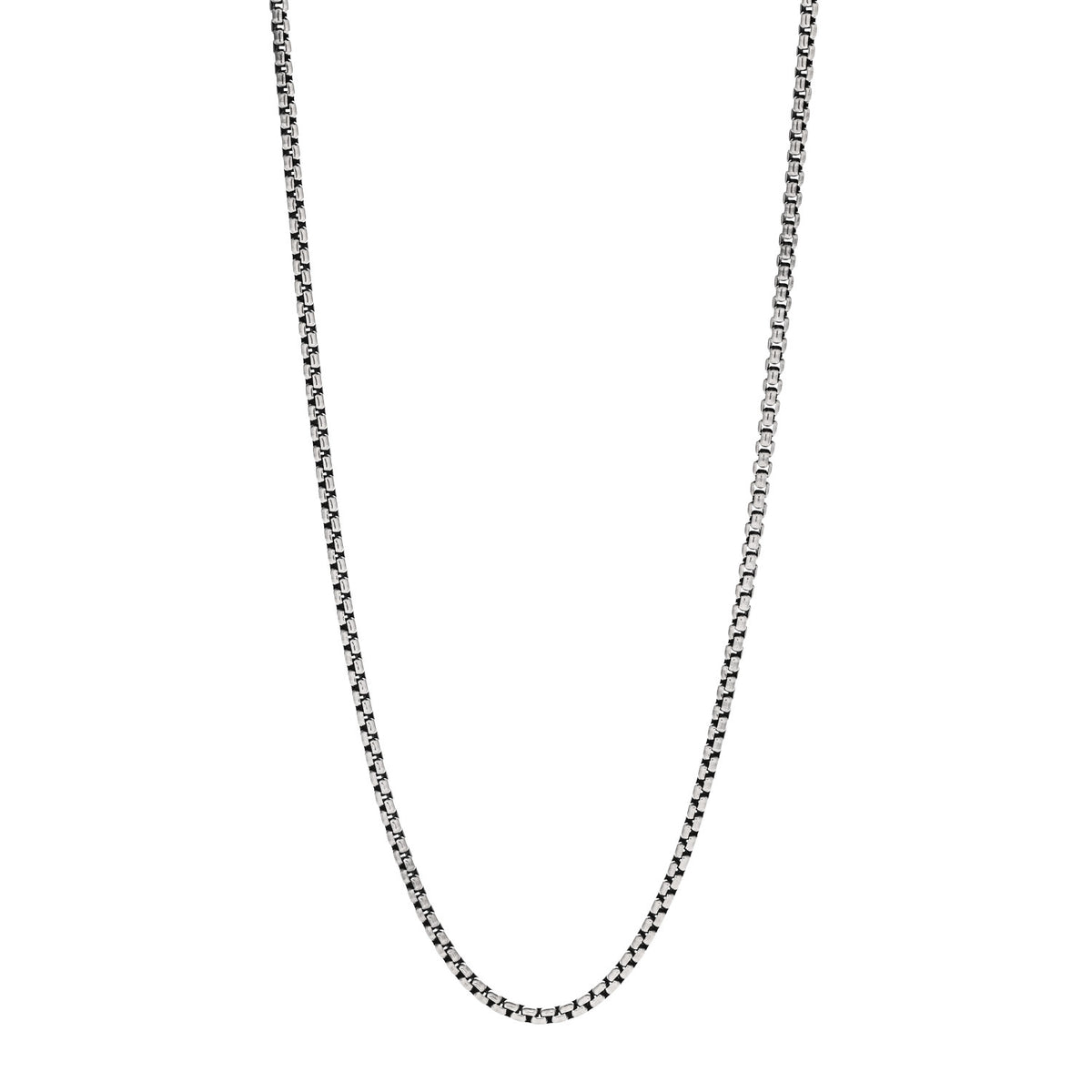 Sterling Silver 3.6mm Box Chain Necklace 22"