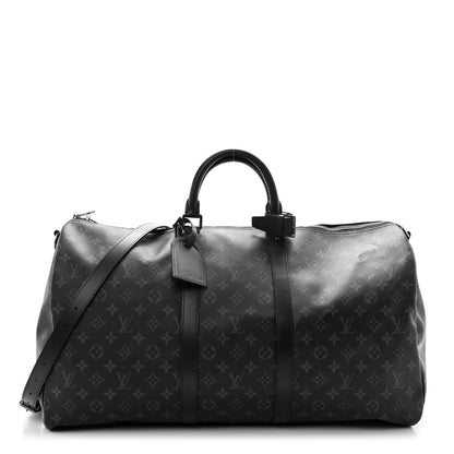 Louis Vuitton Monogram Eclipse Keepall Bandouliere 55 1 of 12