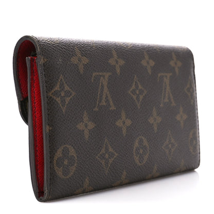 Louis Vuitton Monogram Emilie Wallet Rouge 3 of 12