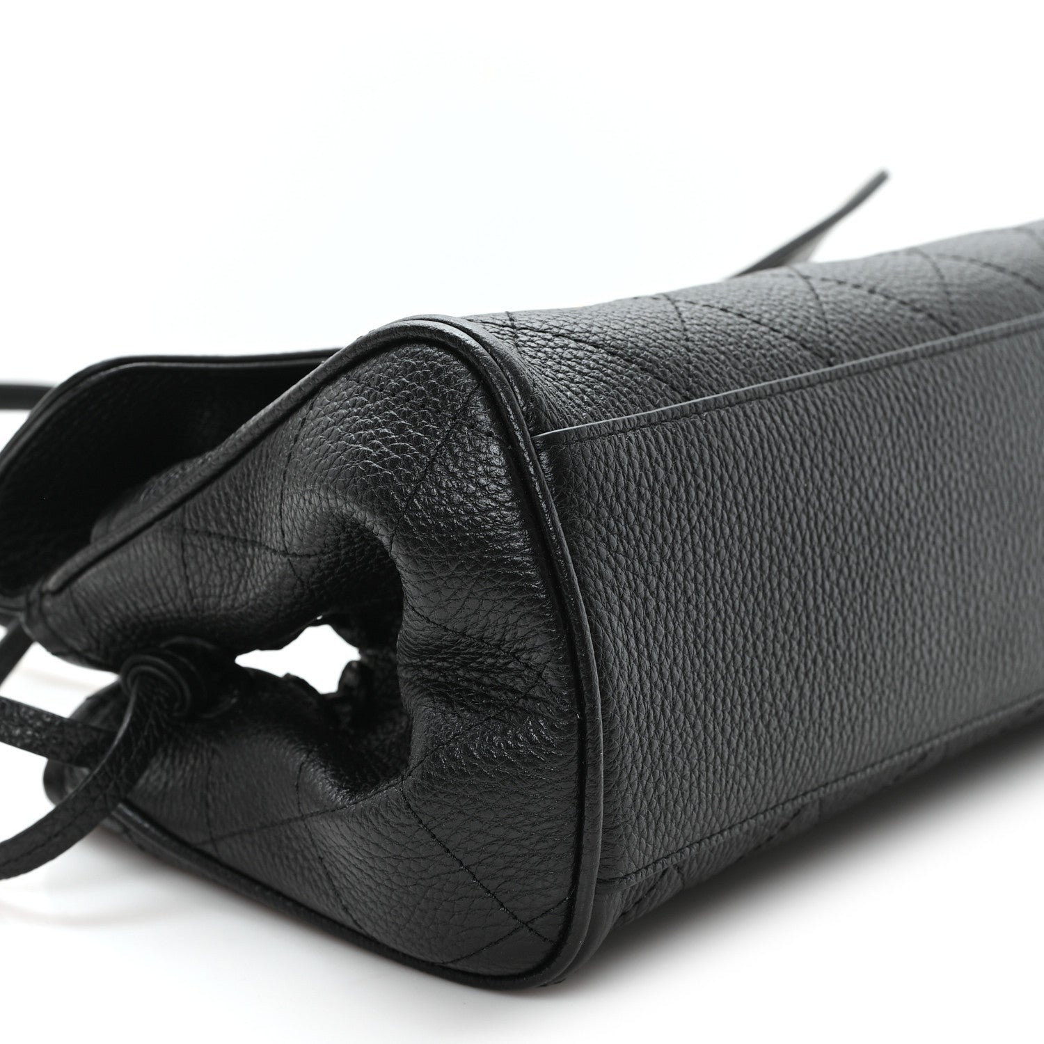 Chanel Grained Calfskin Stitched Urban Essentials Small Shopping Bag Black 9 of 10