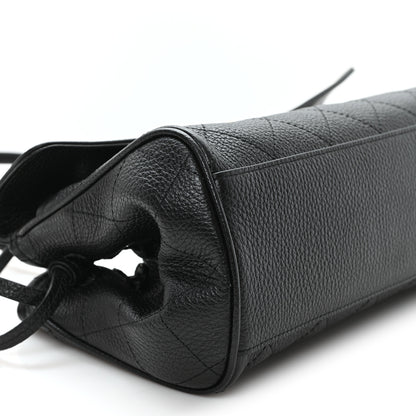 Chanel Grained Calfskin Stitched Urban Essentials Small Shopping Bag Black 9 of 10
