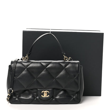 Chanel Lambskin Quilted Easy Carry Flap Black 11 of 11