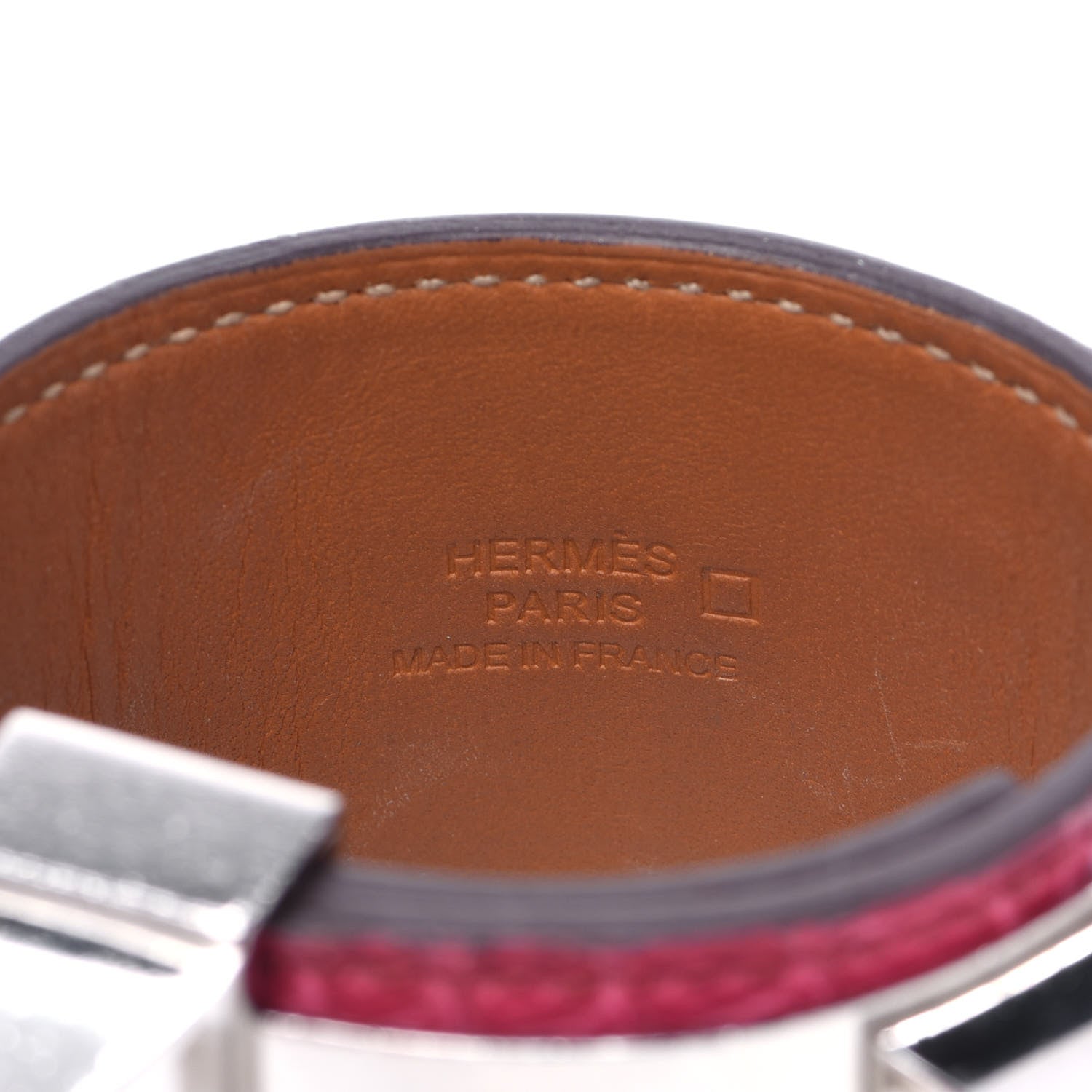 Hermes Shiny Alligator Collier De Chien CDC Bracelet S Fuchsia 5 of 8