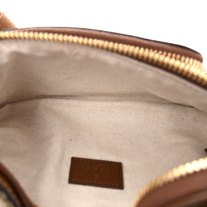 Gucci GG Supreme Monogram Textured Calfskin Retro Interlocking G Belt Bag Beige Ebony Brown Sugar 5 of 11