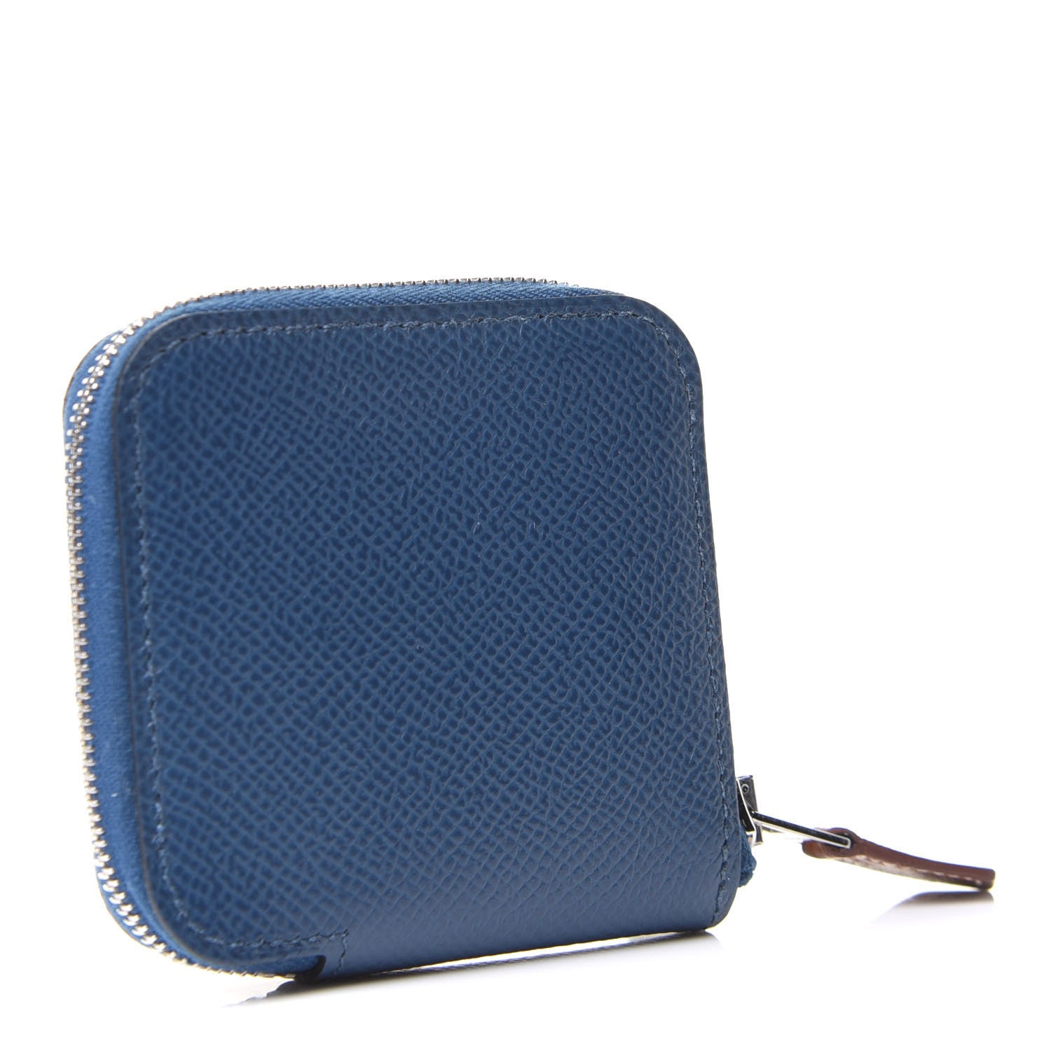 Hermes Epsom Silk'in Coin Purse Deep Bleu 3 of 7