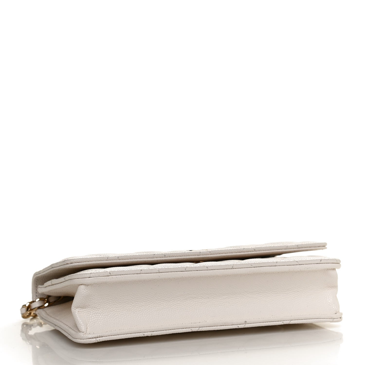 Chanel Caviar Quilted Wallet With Charms On Chain WOC White 4 of 11