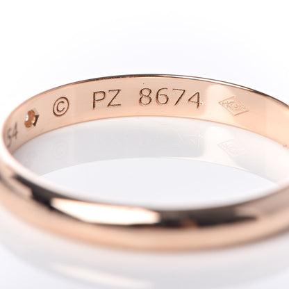 Cartier 18K Pink Gold Diamond 2.6mm 1895 Wedding Band Ring 54 6.75 5 of 5