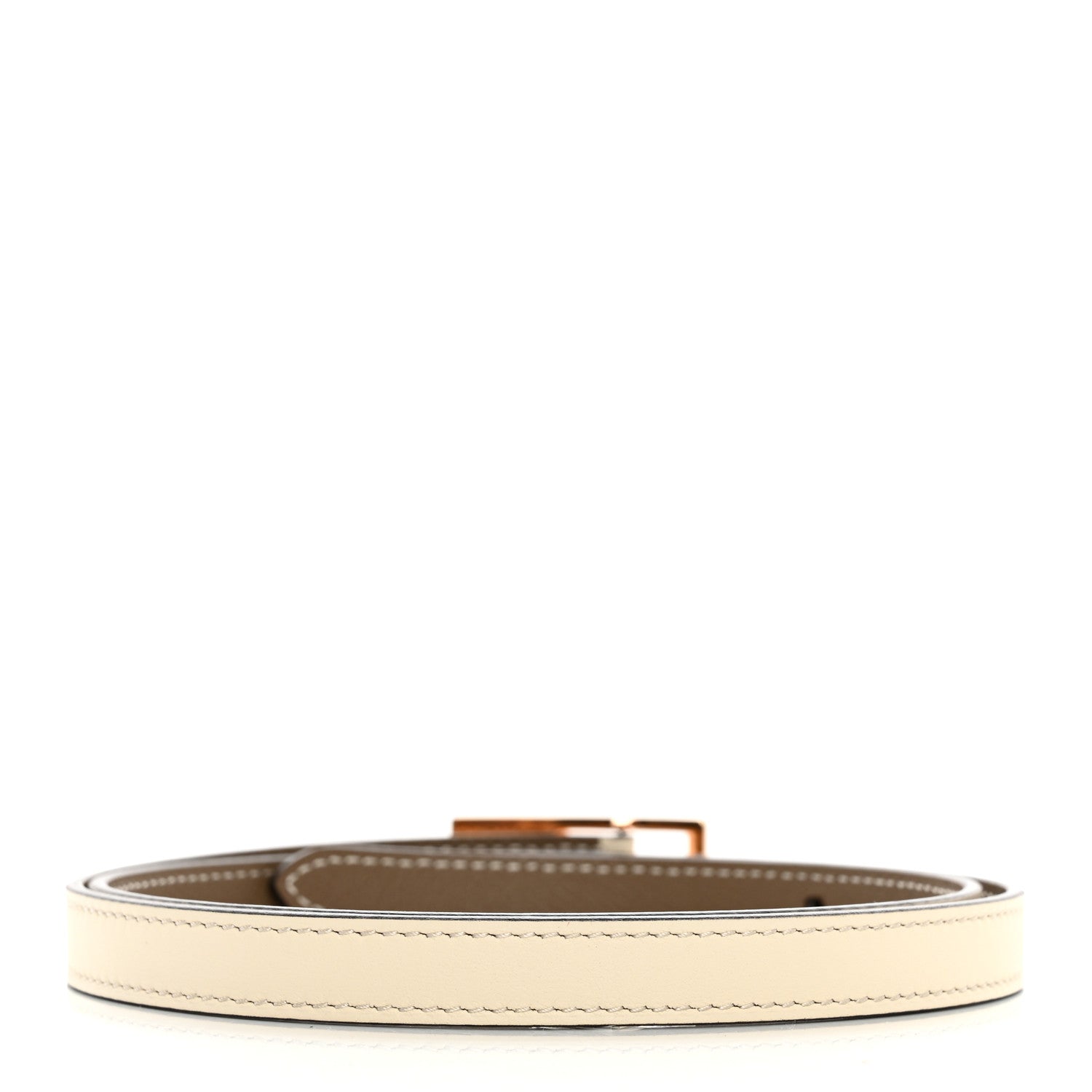 Hermes Epsom Swift 13mm Lucky 15 Belt 75 30 Etoupe White 2 of 6