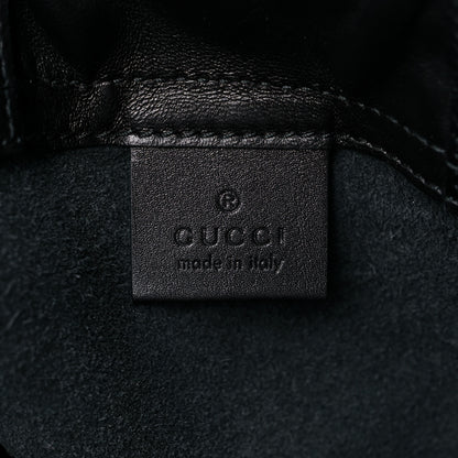 Gucci Calfskin Logo Drawstring Backpack Black 7 of 12