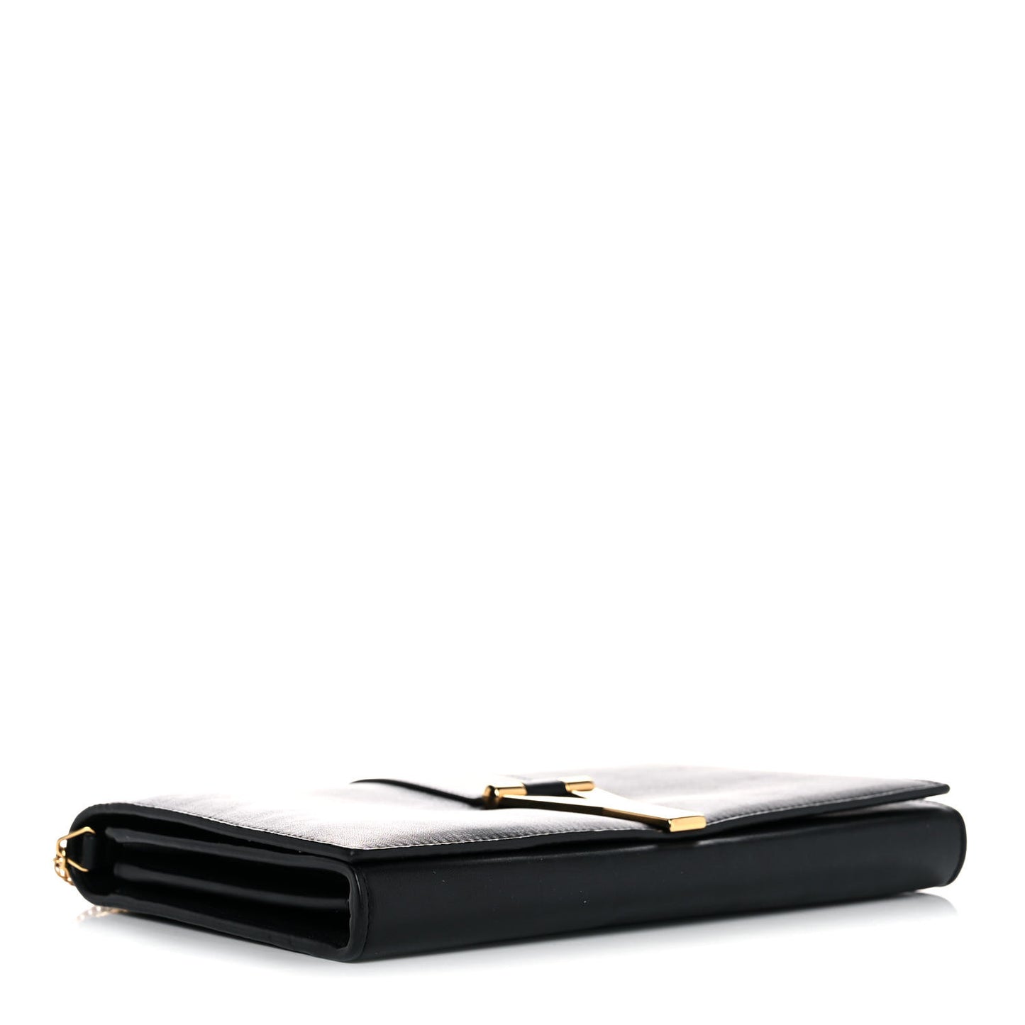 Calfskin Classic Y Ligne Chain Wallet Black