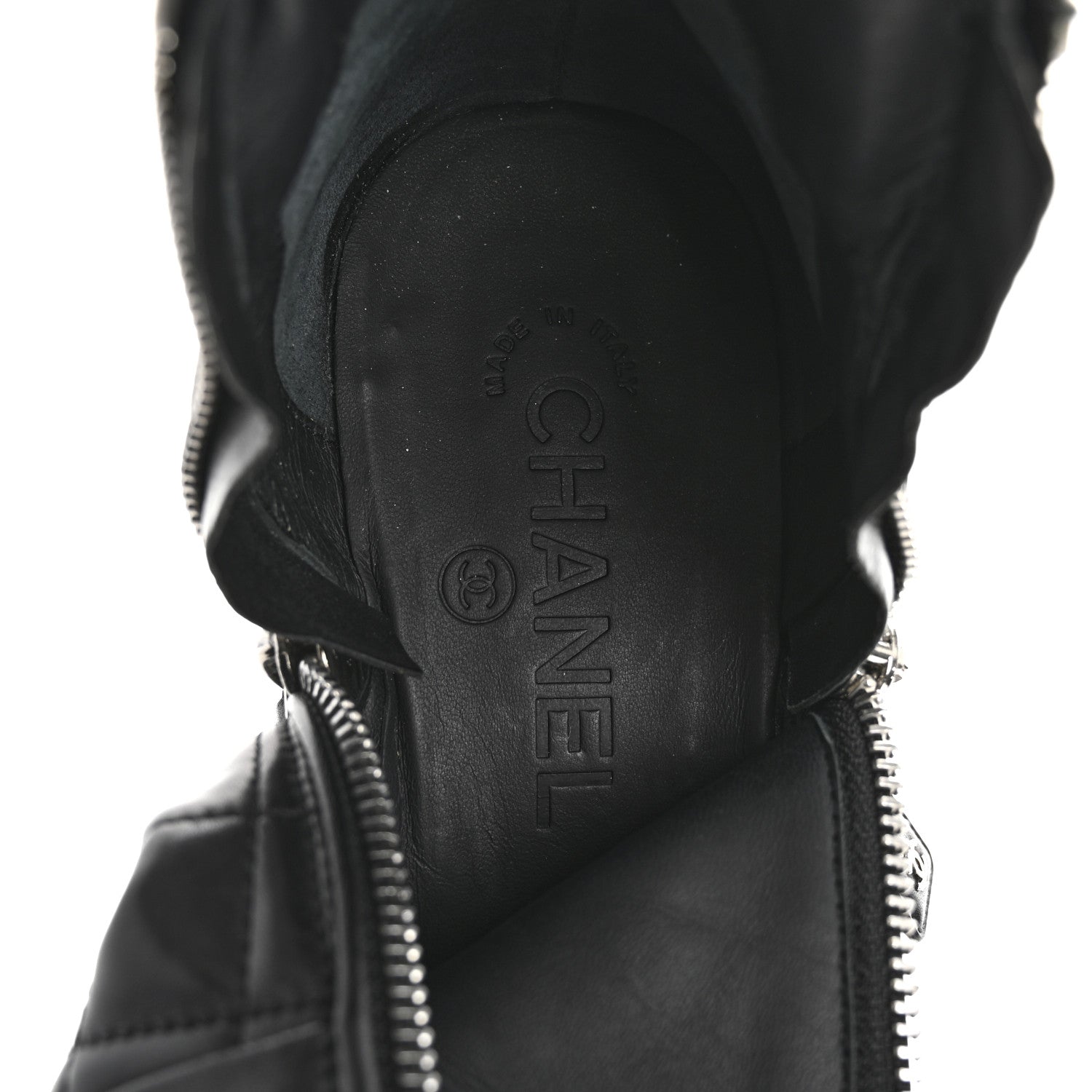 Chanel Lambskin Velvet Quilted Cap Toe Short Boots 40 Black 7 of 12