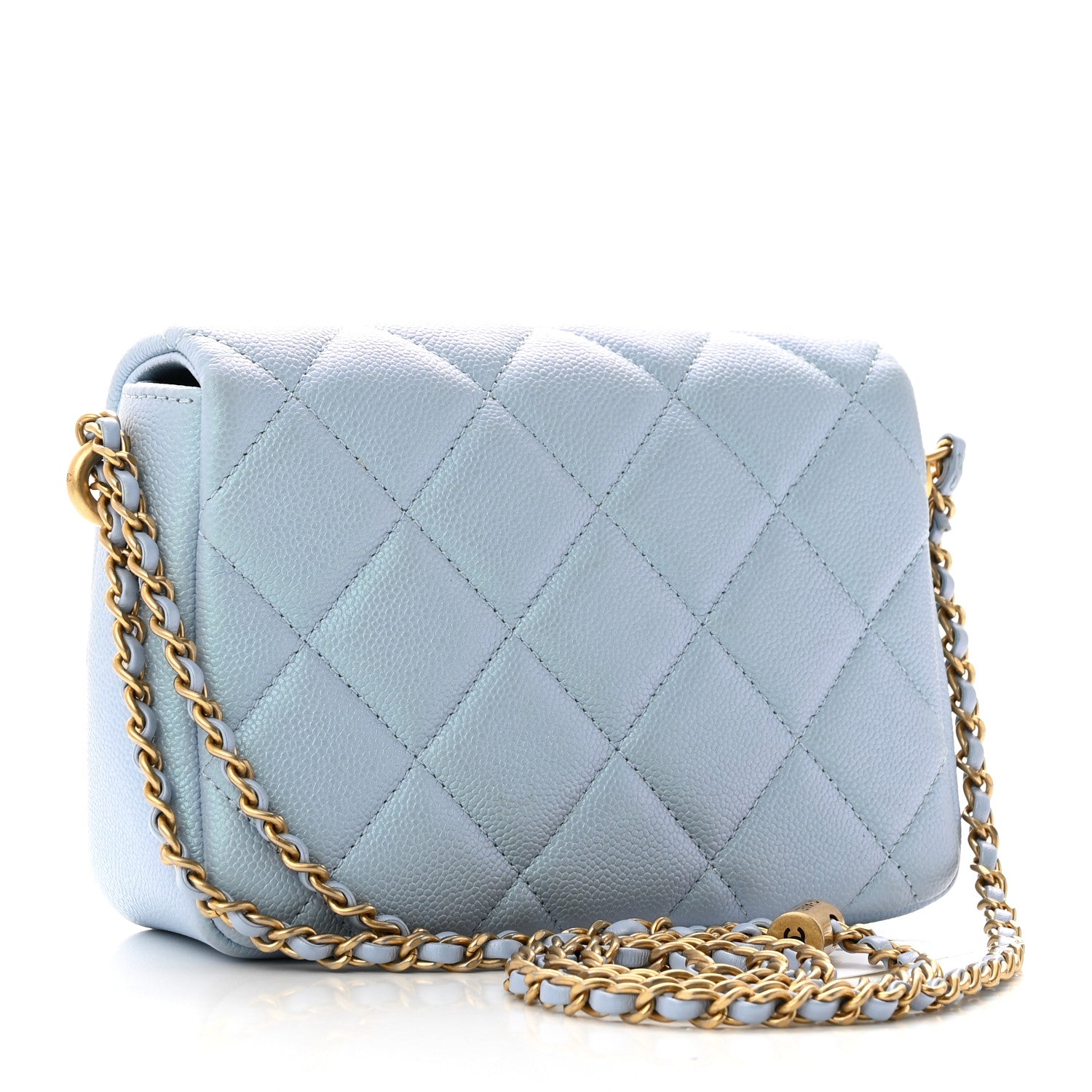 Chanel Iridescent Caviar Quilted Mini My Perfect Flap Light Blue 3 of 10