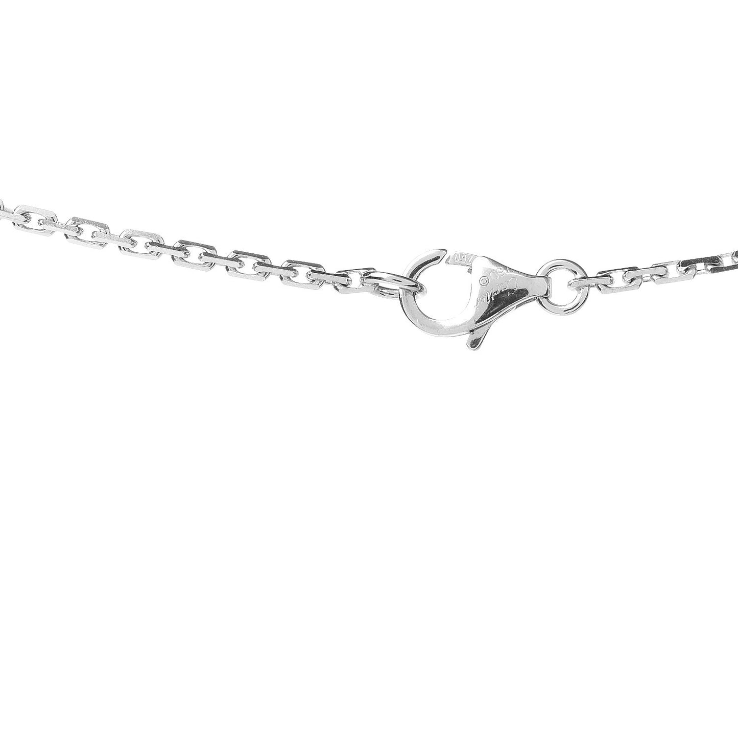 18K White Gold Black Ceramic Diamond Interlocking LOVE Necklace