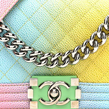 Chanel Caviar Quilted Small Cuba Rainbow Boy Flap Multicolor 8 of 10