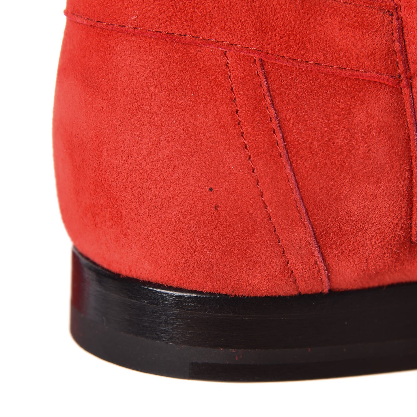 Stretch Velvet Goatskin Saint Honore Ankle Boots 37 Rouge Piment