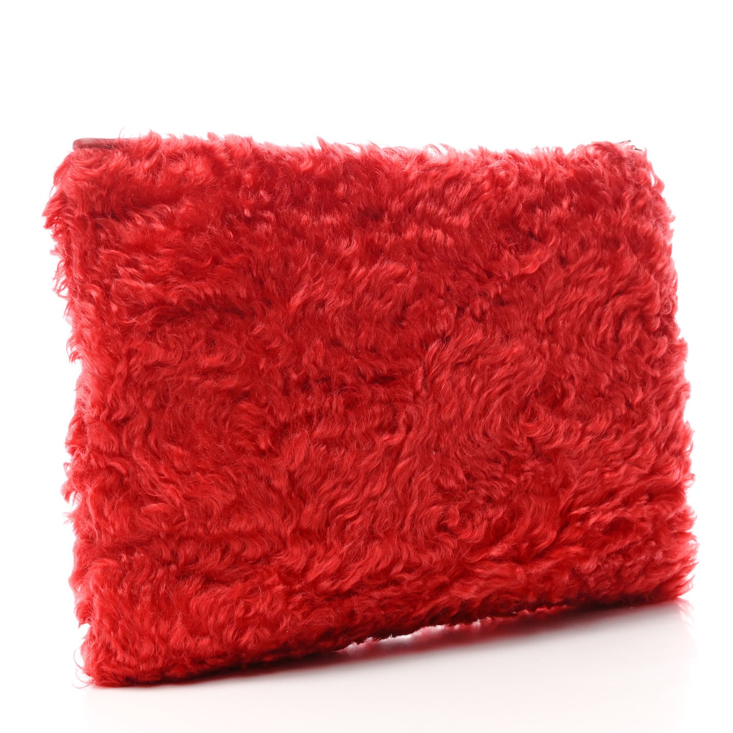 Eco Shearling Pouch Rosso