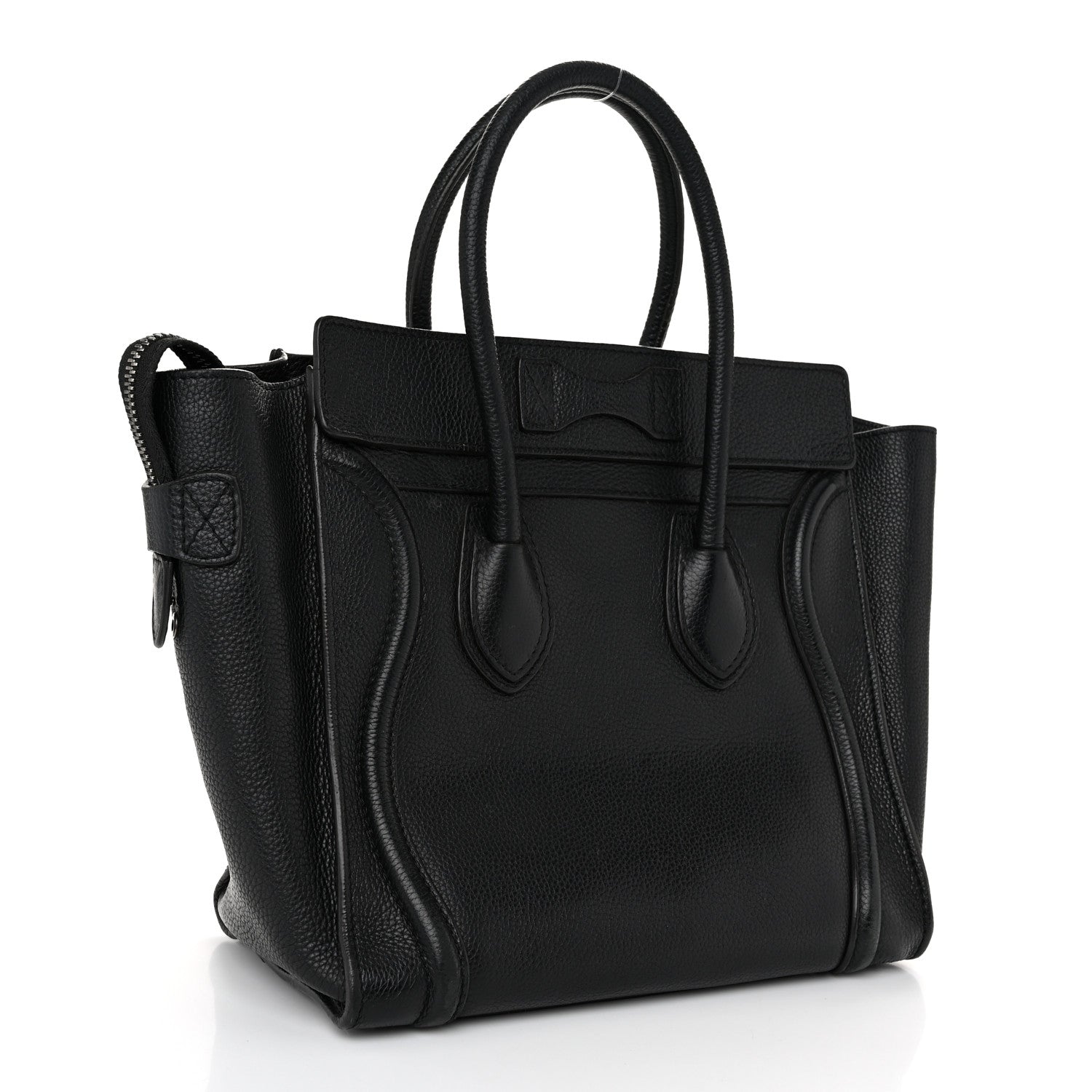 Celine Drummed Calfskin Micro Luggage Black 3 of 12