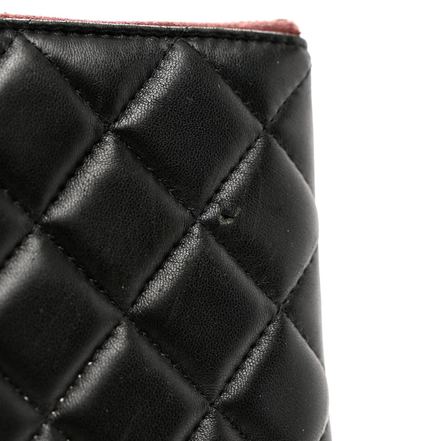 Chanel Lambskin Quilted Large Cosmetic Case Black 5 of 9