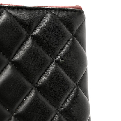 Chanel Lambskin Quilted Large Cosmetic Case Black 5 of 9