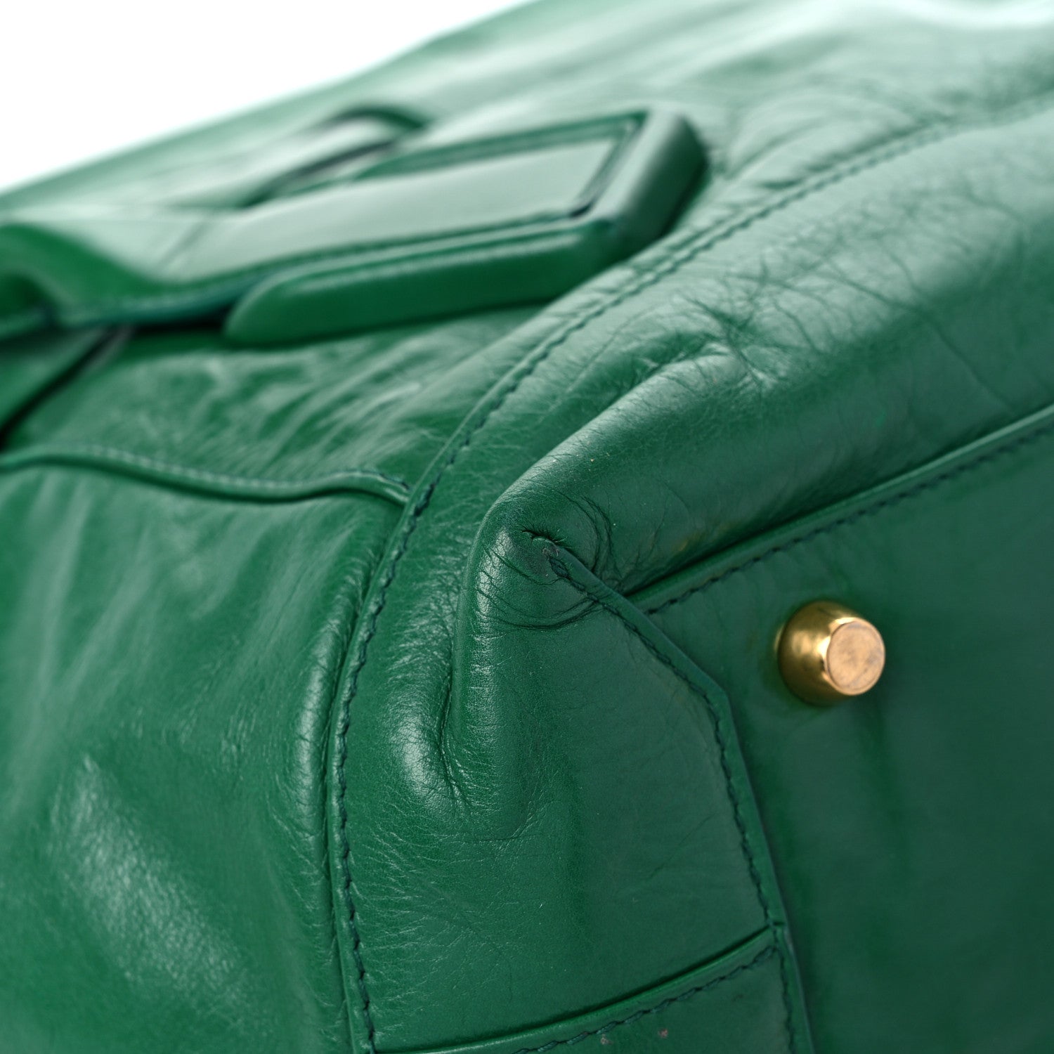 Bottega Veneta Paper Calfskin Maxi Intrecciato Medium Arco Slouch Racing Green 9 of 16