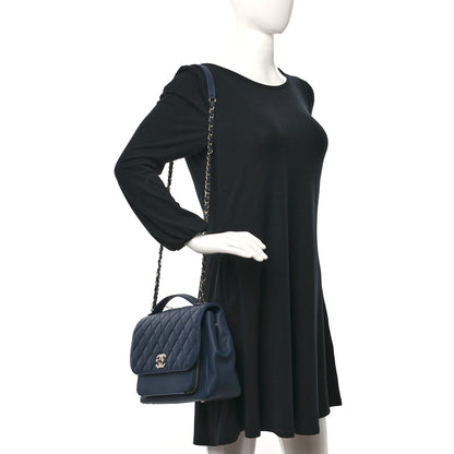 Chanel Caviar Quilted Large Business Affinity Flap Navy 2 of 12