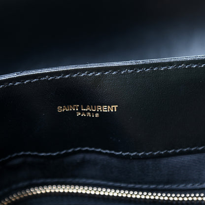 Saint Laurent Calfskin Y Quilted Monogram Medium Loulou Chain Satchel Black 7 of 10